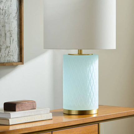 Ned Traditional Ice Blue Table Lamp Lighting TriadCommerceInc