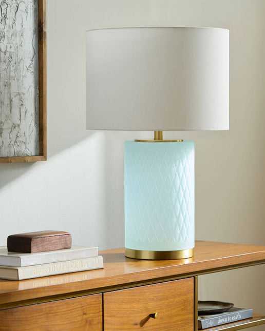 Ned Traditional Ice Blue Table Lamp Lighting TriadCommerceInc