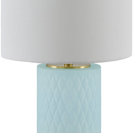 Ned Traditional Ice Blue Table Lamp Lighting TriadCommerceInc 27"H x 17"W x 17"D