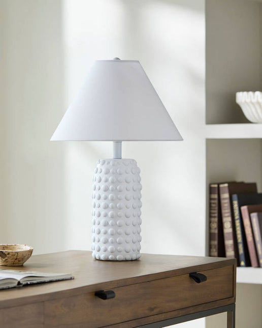 Doniesha Traditional White Table Lamp Lighting TriadCommerceInc
