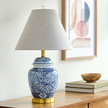 Malori Traditional Blue Table Lamp Home Decor > Lighting > Lamp > Table Lamps TriadCommerceInc