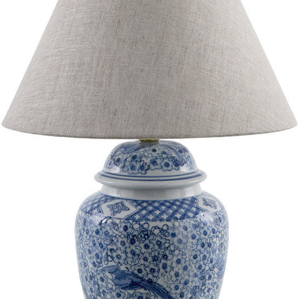 Malori Traditional Blue Table Lamp Home Decor > Lighting > Lamp > Table Lamps TriadCommerceInc 25"H x 15"W x 15"D