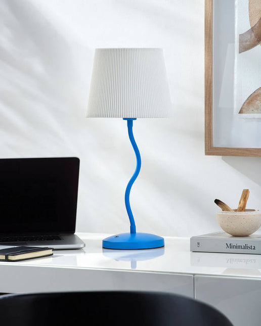 Shaquela Modern Blue Table Lamp Home Decor > Lighting > Lamp > Table Lamps TriadCommerceInc