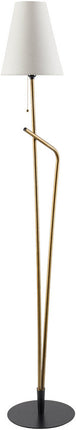 Kayliegh Modern Gold/Black Floor Lamp Lighting TriadCommerceInc 65"H x 11"W x 11"D