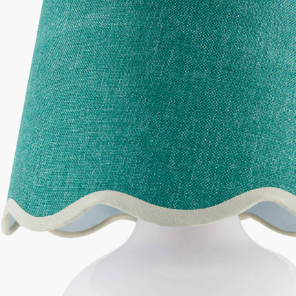 Kolleen Cottage White/Green Table Lamp Lighting TriadCommerceInc