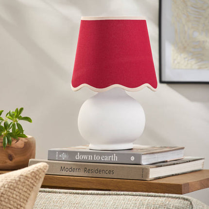 Kolleen Cottage Red/White Table Lamp Home Decor > Lighting > Lamp > Table Lamps TriadCommerceInc