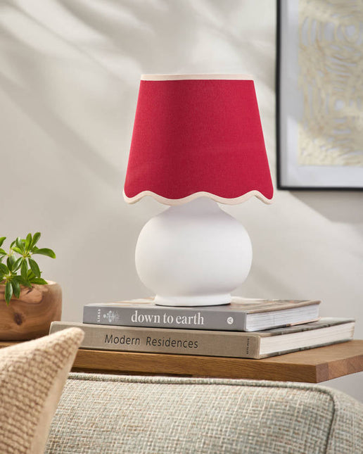 Kolleen Cottage Red/White Table Lamp Home Decor > Lighting > Lamp > Table Lamps TriadCommerceInc