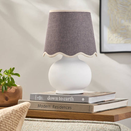 Kolleen Cottage Gray/White Table Lamp Lighting TriadCommerceInc