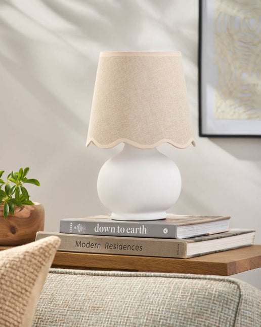 Kolleen Cottage Beige/White Table Lamp Home Decor > Lighting > Lamp > Table Lamps TriadCommerceInc