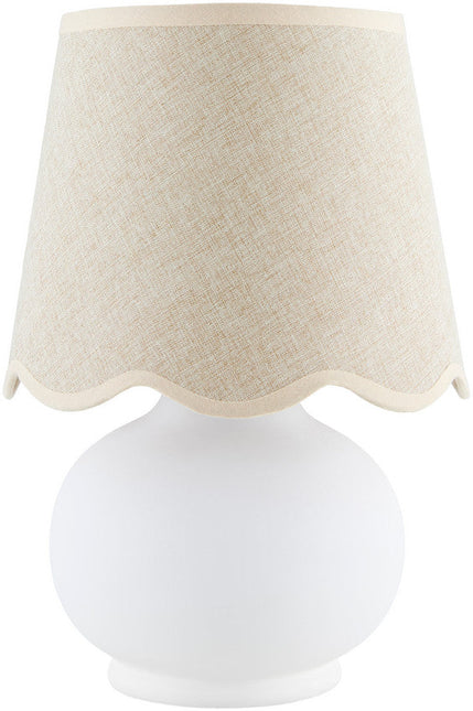 Kolleen Cottage Beige/White Table Lamp Home Decor > Lighting > Lamp > Table Lamps TriadCommerceInc 13"H x 8"W x 8"D