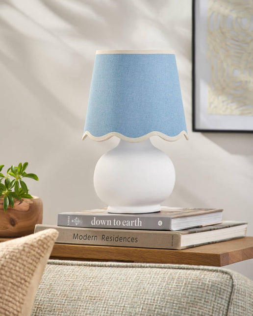 Kolleen Cottage Blue/White Table Lamp Lighting TriadCommerceInc