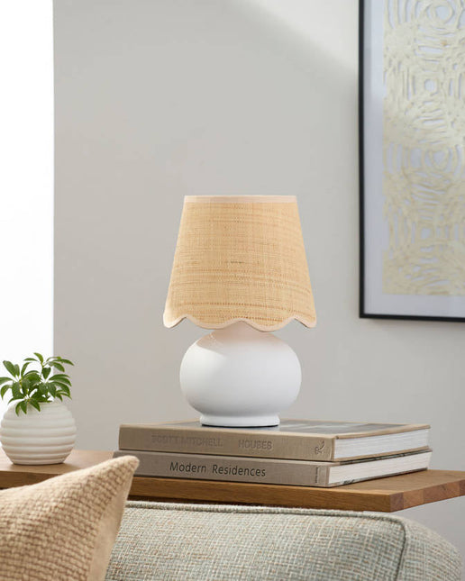 Kolleen Cottage Clear/White Table Lamp Home Decor > Lighting > Lamp > Table Lamps TriadCommerceInc