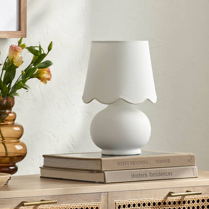 Kolleen Cottage White/Translulent Table Lamp Home Decor > Lighting > Lamp > Table Lamps TriadCommerceInc