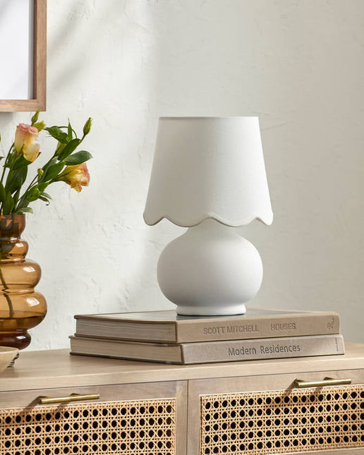 Kolleen Cottage White/Translulent Table Lamp Home Decor > Lighting > Lamp > Table Lamps TriadCommerceInc
