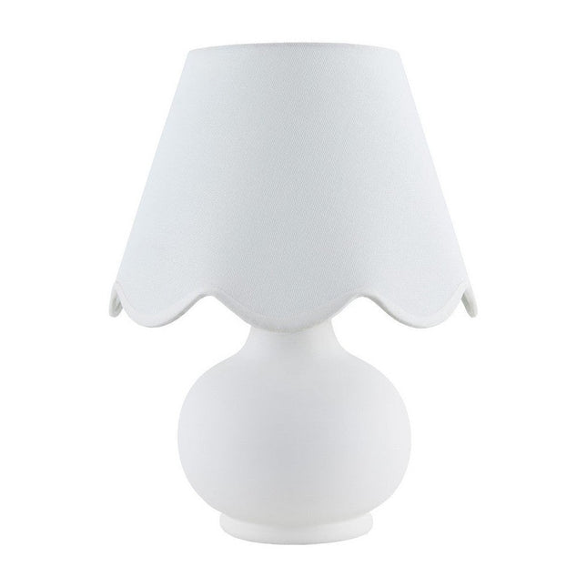 Kolleen Cottage White/Translulent Table Lamp Home Decor > Lighting > Lamp > Table Lamps TriadCommerceInc 13"H x 8"W x 8"D