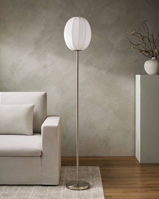 Hollyanne Modern Metallic - Nickel Floor Lamp Home Decor > Lighting > Lamp > Floor Lamps TriadCommerceInc