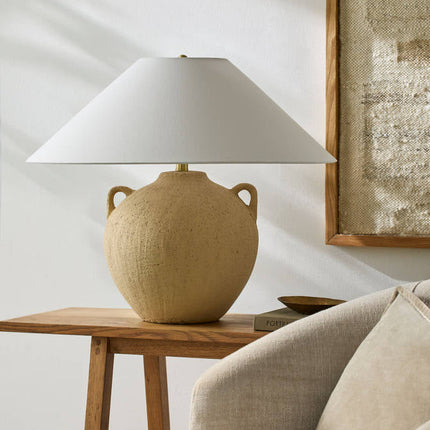 Araya Traditional Brown/White Table Lamp - Galey Alix x Livabliss Home Decor > Lighting > Lamp > Table Lamps TriadCommerceInc