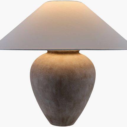 Camden Ford Traditional White/Brown Table Lamp - Galey Alix x Livabliss Lighting TriadCommerceInc