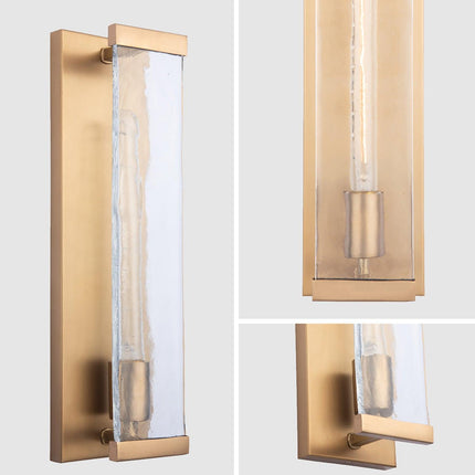 Adelman Gold Metal & Glass 1-Light Dimmable Wall Sconce Home Decor > Lighting > Wall Lighting > Wall Sconces TriadCommerceInc