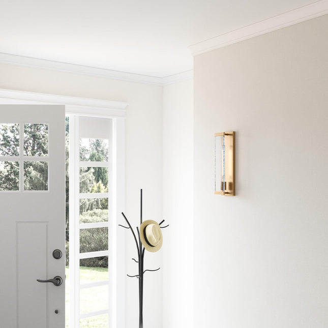 Adelman Gold Metal & Glass 1-Light Dimmable Wall Sconce Home Decor > Lighting > Wall Lighting > Wall Sconces TriadCommerceInc