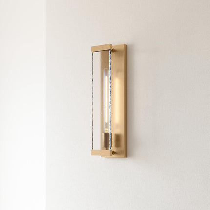 Adelman Gold Metal & Glass 1-Light Dimmable Wall Sconce Home Decor > Lighting > Wall Lighting > Wall Sconces TriadCommerceInc