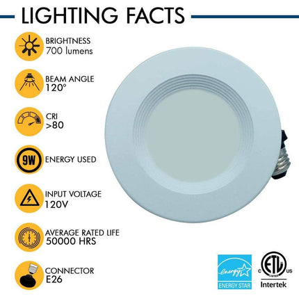 4 Inch LED Color Selectable Recessed Retrofit Kit Recessed Lighting TriadCommerceInc