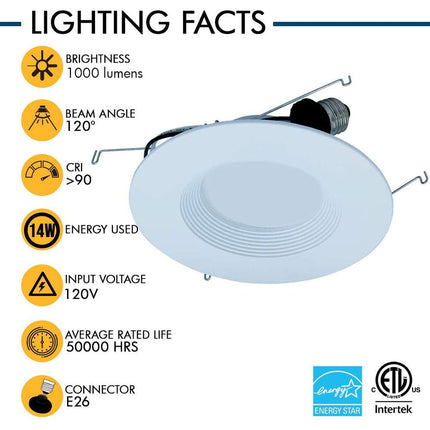 6 Inch LED Selectable Color Temperature Retrofit Kit Recessed Lighting TriadCommerceInc