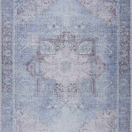 Ice Blue Flat Pile Washable Rug - Clearance Rugs TriadCommerceInc