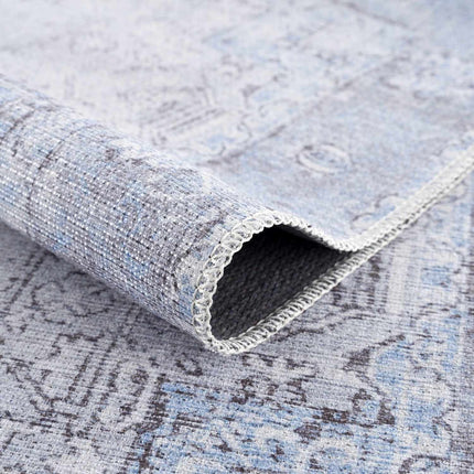 Ice Blue Flat Pile Washable Rug - Clearance Rugs TriadCommerceInc