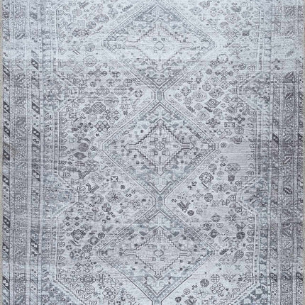 Barny Gray Flat Pile Washable Rug Rugs TriadCommerceInc
