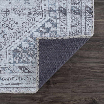 Barny Gray Flat Pile Washable Rug Rugs TriadCommerceInc