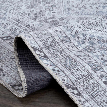 Barny Gray Flat Pile Washable Rug Rugs TriadCommerceInc