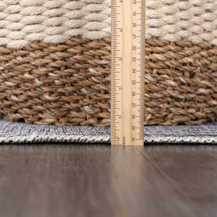 Barny Gray Flat Pile Washable Rug Rugs TriadCommerceInc
