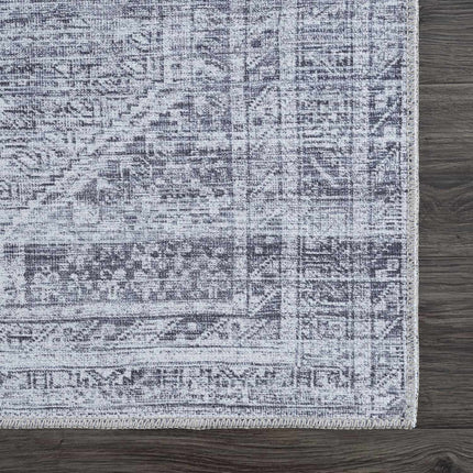 Barny Gray Blue Washable Rug Rugs TriadCommerceInc