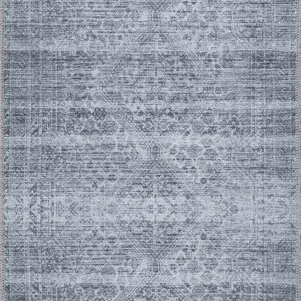 Barny Gray Blue Washable Rug Rugs TriadCommerceInc