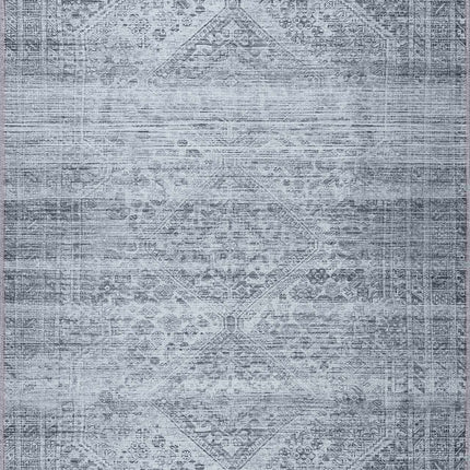 Barny Gray Blue Washable Rug Rugs TriadCommerceInc