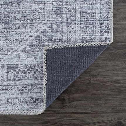 Barny Gray Blue Washable Rug Rugs TriadCommerceInc