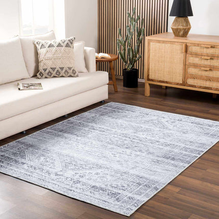 Barny Gray Blue Washable Rug Rugs TriadCommerceInc