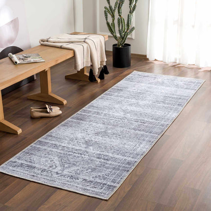 Barny Gray Blue Washable Rug Rugs TriadCommerceInc 2'7" x 7'10" Runner