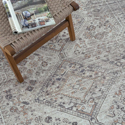 Barny Beige Flat Pile Washable Rug Rugs TriadCommerceInc