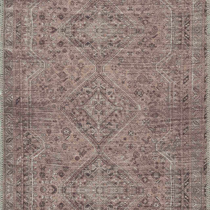 Barny Brown Flat Pile Washable Rug Rugs TriadCommerceInc 2'7" x 7'10" Runner