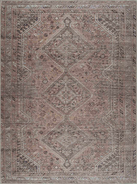 Barny Brown Flat Pile Washable Rug Rugs TriadCommerceInc