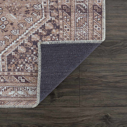 Barny Brown Flat Pile Washable Rug Rugs TriadCommerceInc