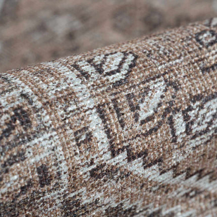 Barny Brown Flat Pile Washable Rug Rugs TriadCommerceInc