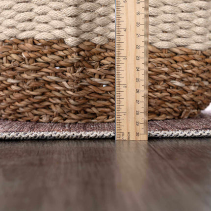 Barny Brown Flat Pile Washable Rug Rugs TriadCommerceInc