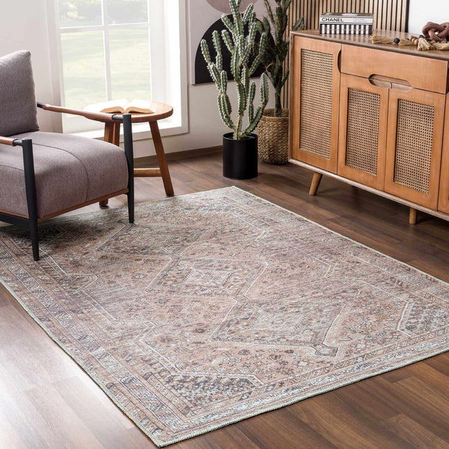 Barny Brown Flat Pile Washable Rug Rugs TriadCommerceInc 2' x 2'11" Rectangle