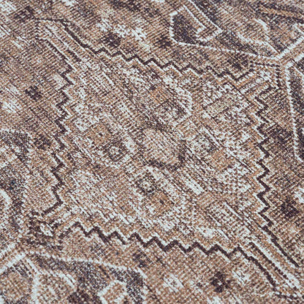 Barny Brown Flat Pile Washable Rug Rugs TriadCommerceInc