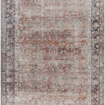 Rust Anahawan Distressed Washable Area Rug - Clearance Rugs TriadCommerceInc