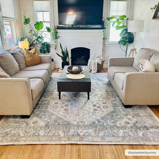 Afya Flat Pile Washable Rug Rugs TriadCommerceInc