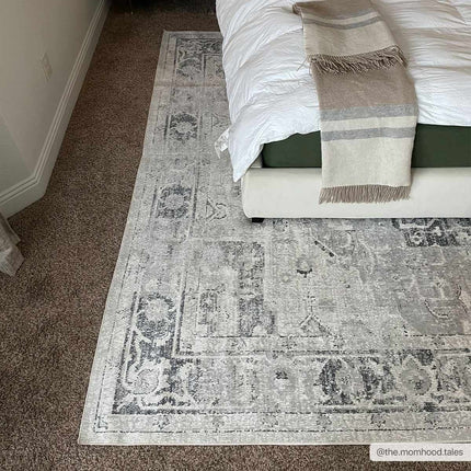 Akram Antrasit Flat Pile Washable Rug Rugs TriadCommerceInc